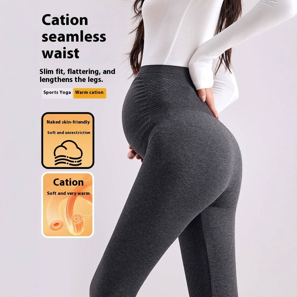 High Elastic Maternity Leggings Cotton Blend For Comfort