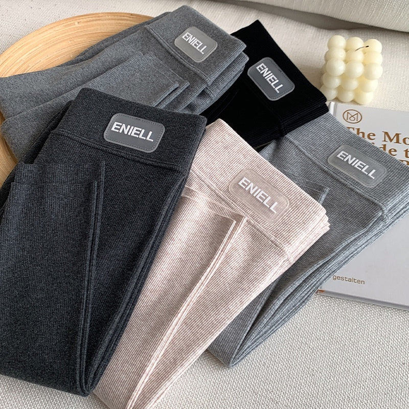 Cotton High Elasticity High Waist Leggings For Everyday Wear