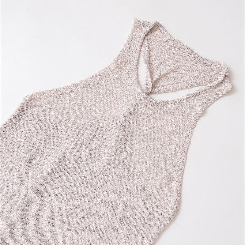 Cozy Knitted Midi Dress with Unique Textured Stitch Details-Theone Apparel