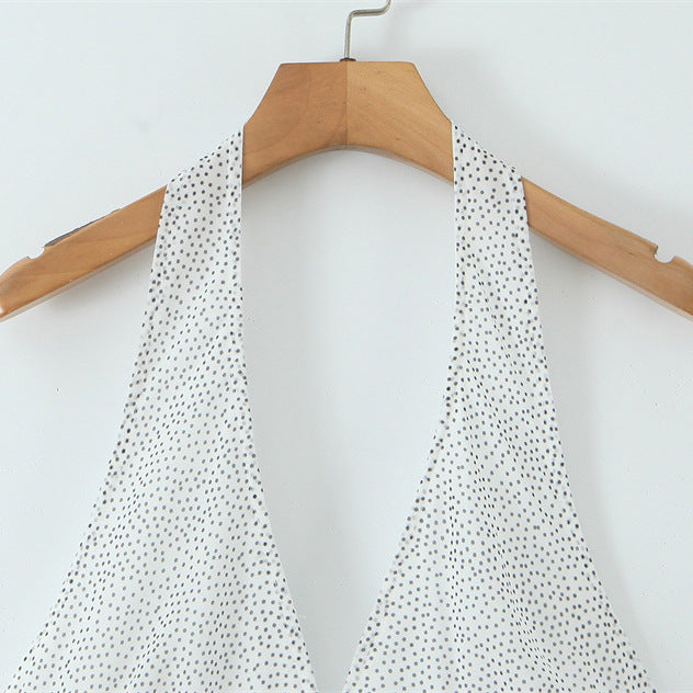 Halter V-Neck Backless Summer Dress for Chic Holiday Getaways-Theone Apparel