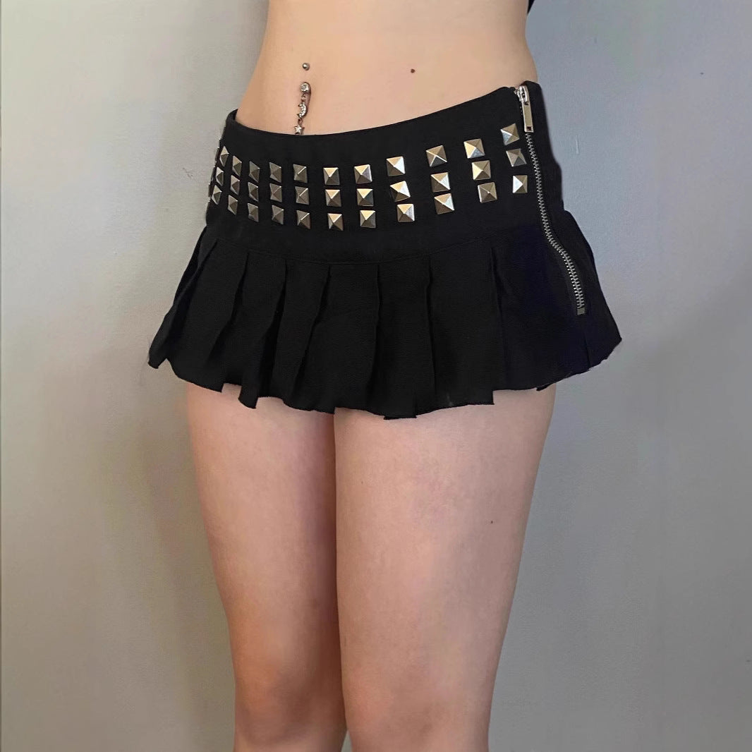 Pleated Skirt With Sparkling Detail For Summer Glam-Theone Apparel