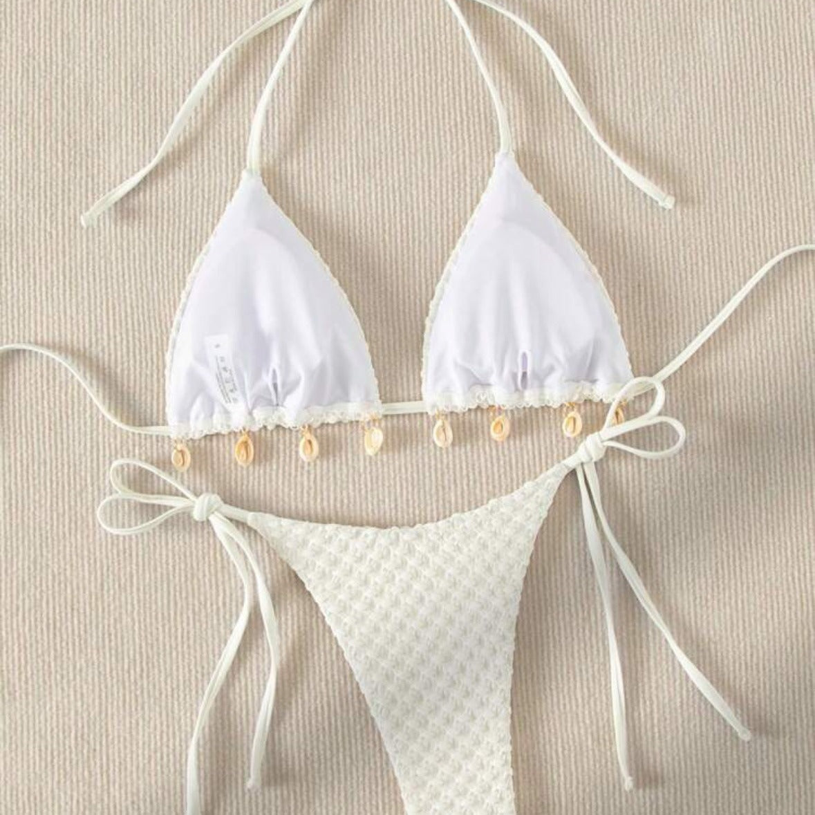 Spezialer Stoff Split Badeanzug für elegante Eleganz am Strandtag