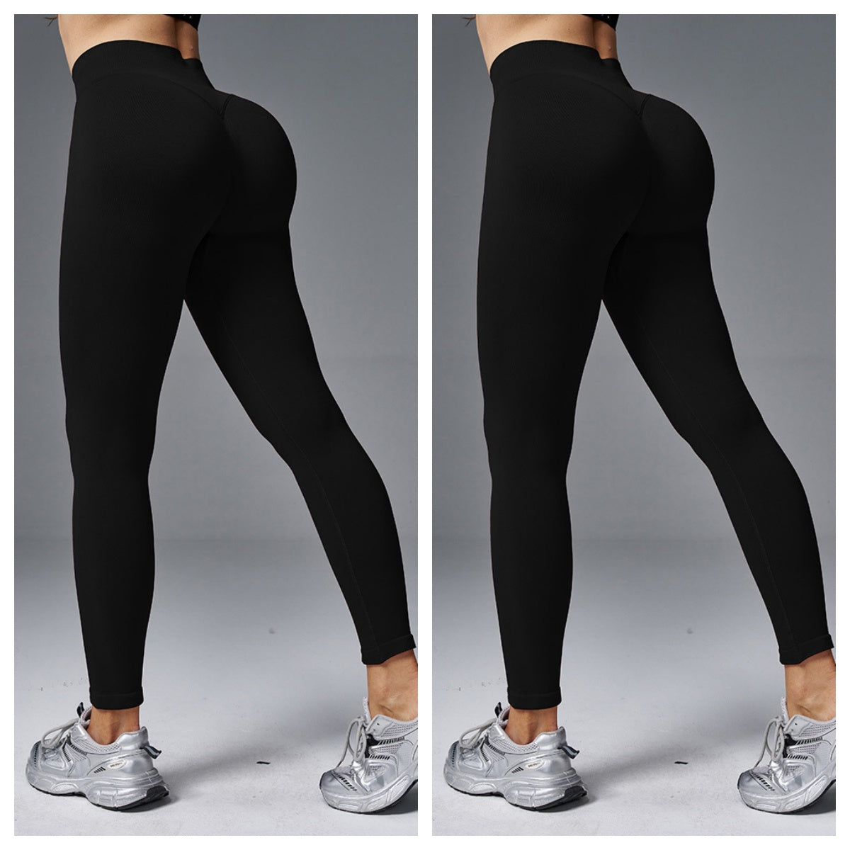 Peach Hip Lift Mid Waist Yoga Pants For Running And Fitness