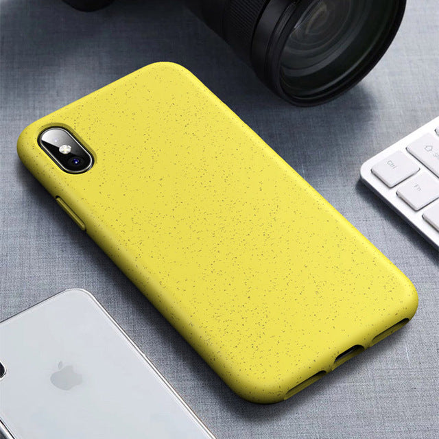 Anti?Drop Soft TPU Wheat Fiber Protective Phone Case For iPhone