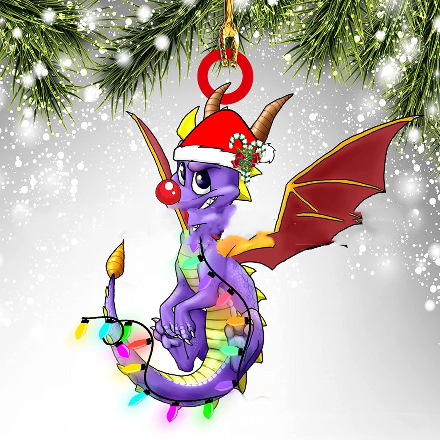 Unique Dragon Themed Hanging Christmas Decorations in Various Designs