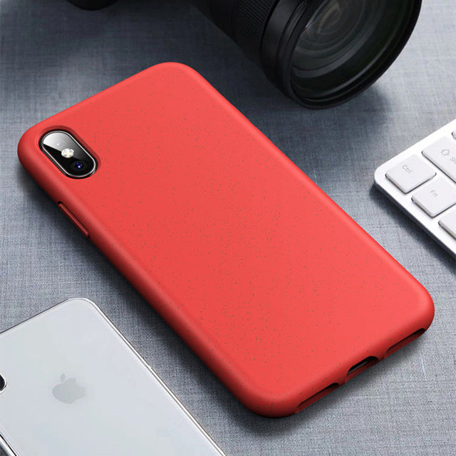 Anti?Drop Soft TPU Wheat Fiber Protective Phone Case For iPhone