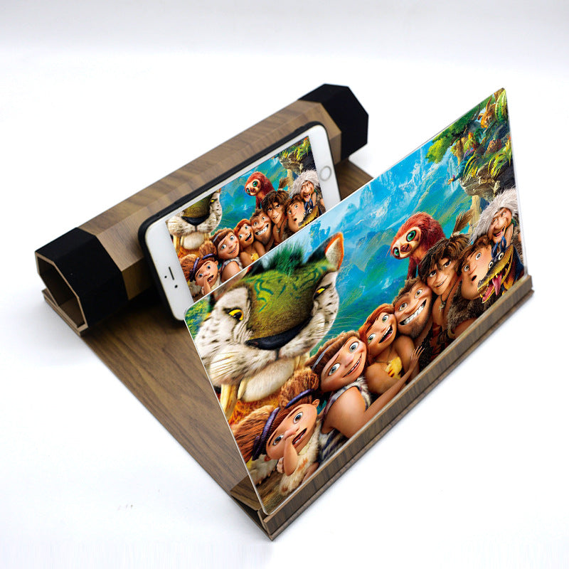 12?Inch Wood Grain 3D HD Mobile Phone Screen Magnifier