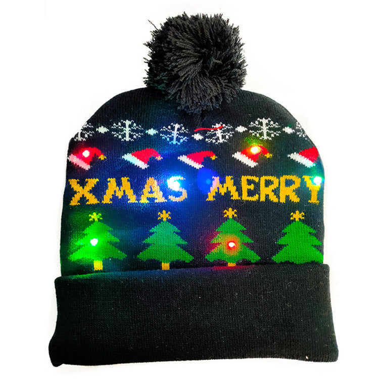 Festive Winter Christmas Toboggan Hat with Puffball