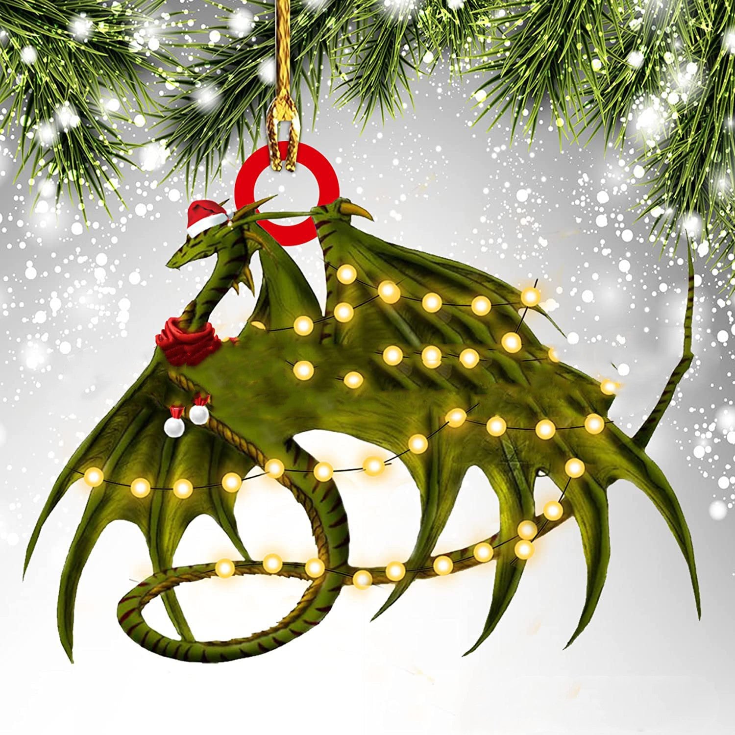 Unique Dragon Themed Hanging Christmas Decorations in Various Designs