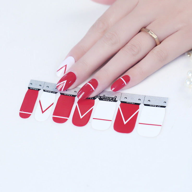 Women's Chevron Accent Nail Sitckers for At Home Manicures