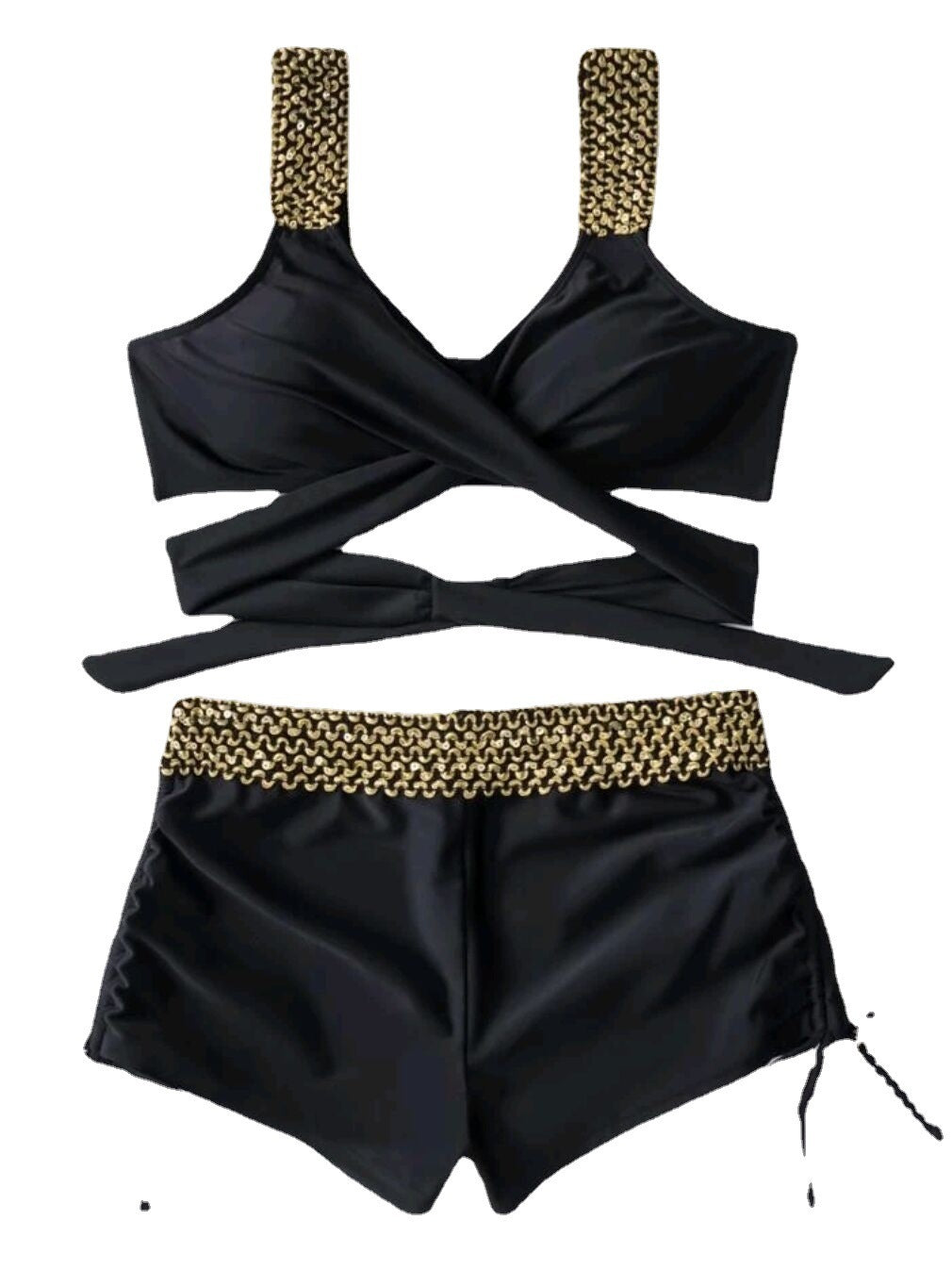 Solid Color High-Waist Bikini for Timeless Beach Style