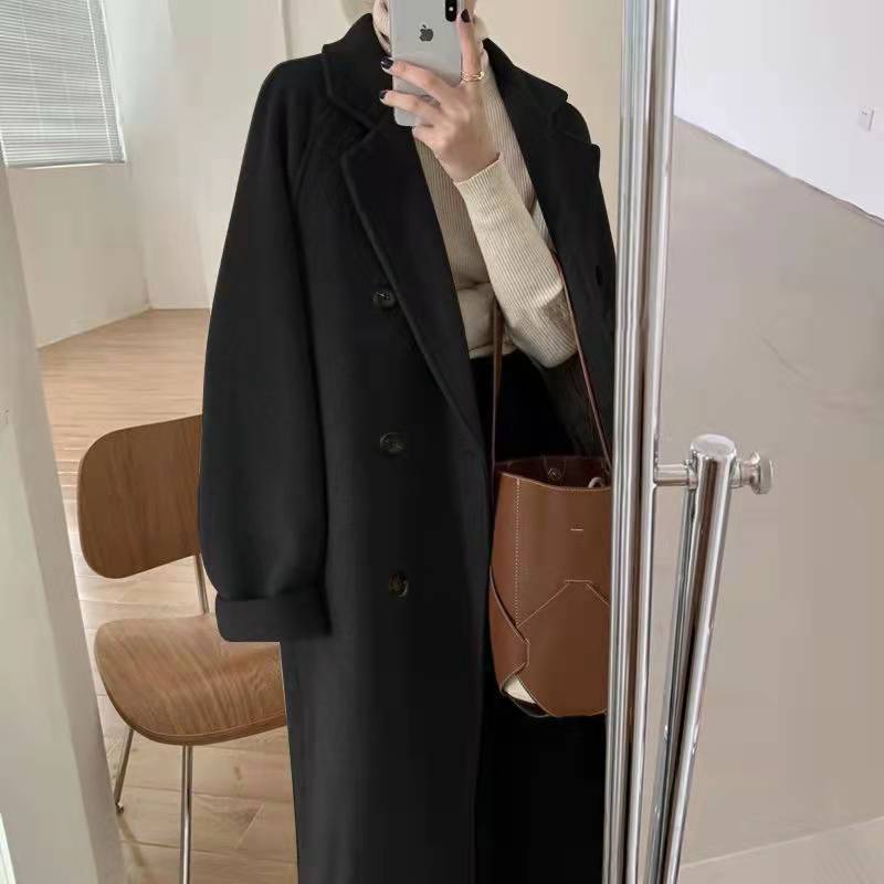 Women's Wool Coat Mid-length Loose Thicken Autumn Winter New Style Overcoat