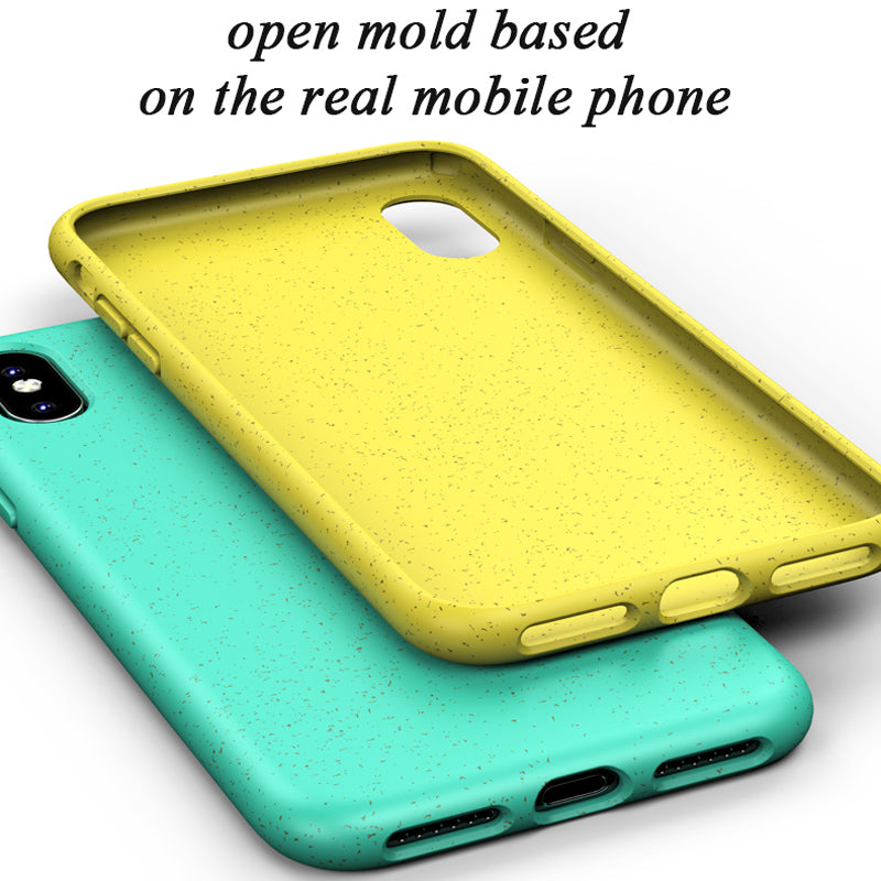Anti?Drop Soft TPU Wheat Fiber Protective Phone Case For iPhone