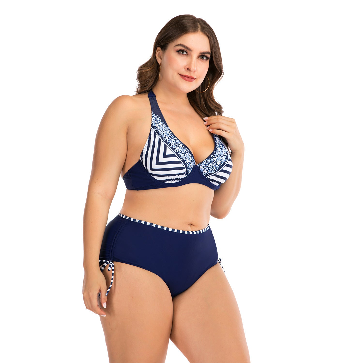 Bikini europeo americano taglie forti per la fiducia nella spiaggia lusinga
