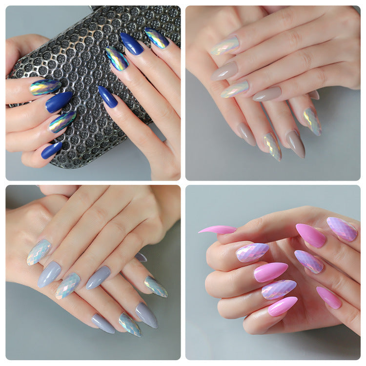 24 Piece Round and Almond Nail Set in Multiple Colors-Theone Apparel