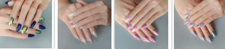 24 Piece Round and Almond Nail Set in Multiple Colors-Theone Apparel