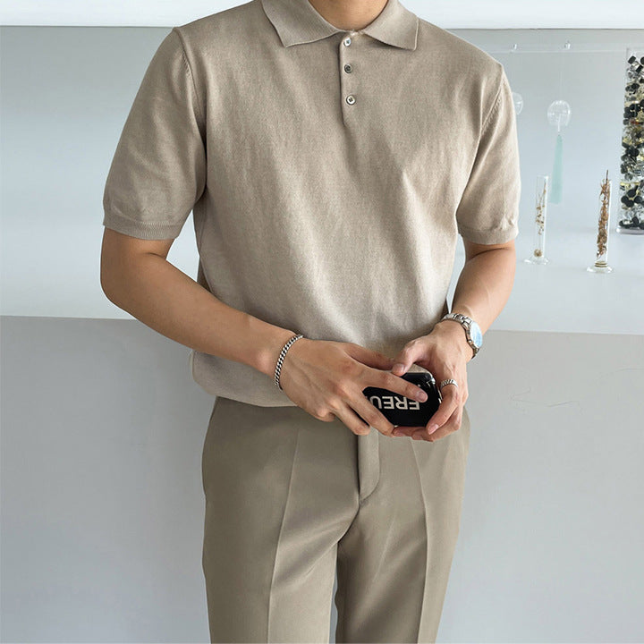 Summer Thin Men's Slim Casual Polo Shirt