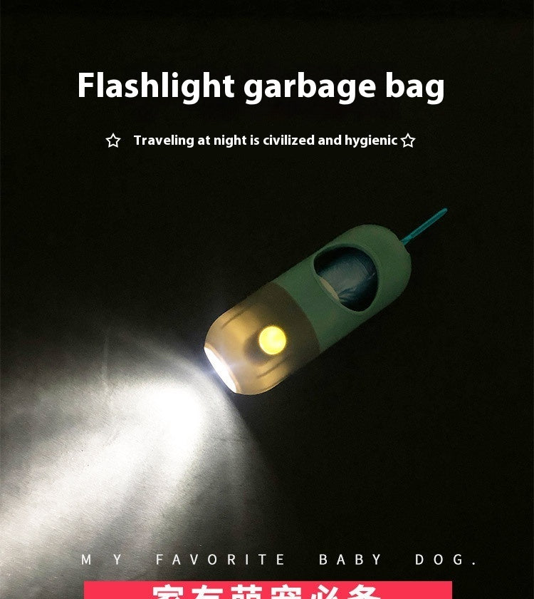 LED Light Pet Waste Bag Dispenser For Easy Cleanup