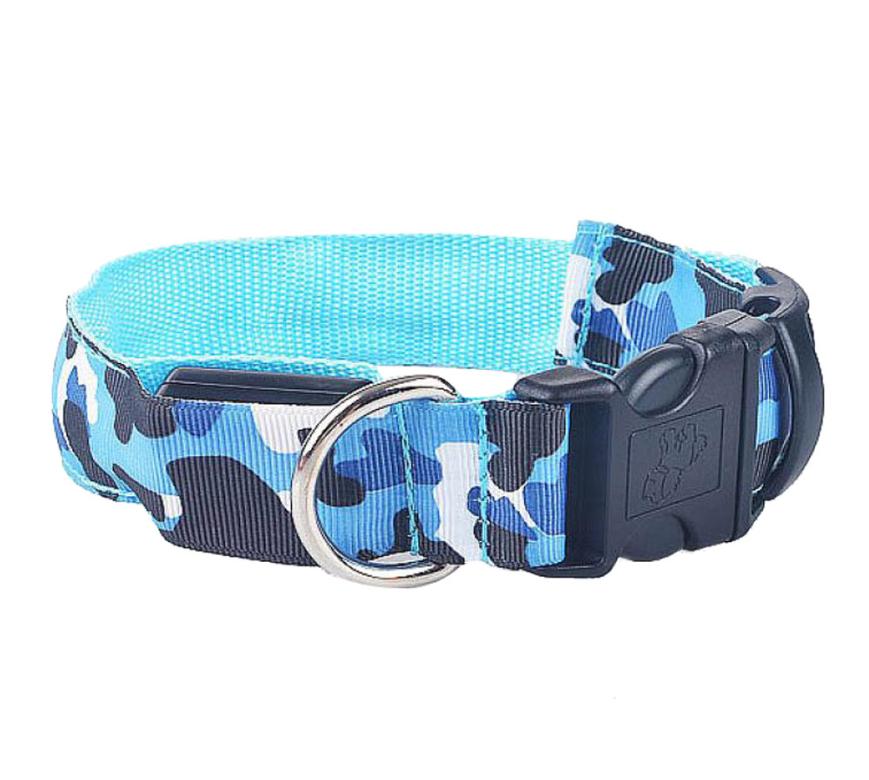 Camouflage Luminous Dog Collar For Night Safety