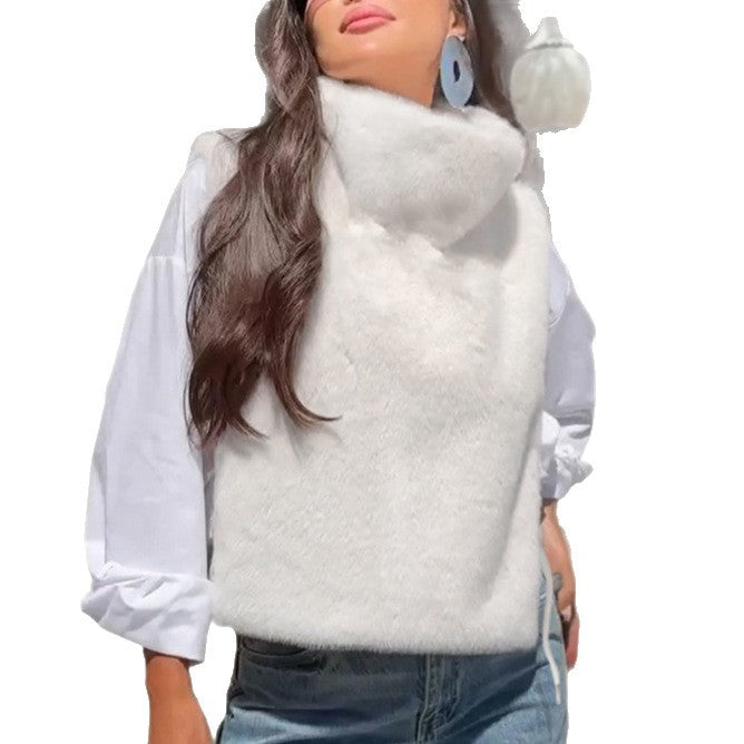 Light Luxury Plush Vest Women's High-grade Warm