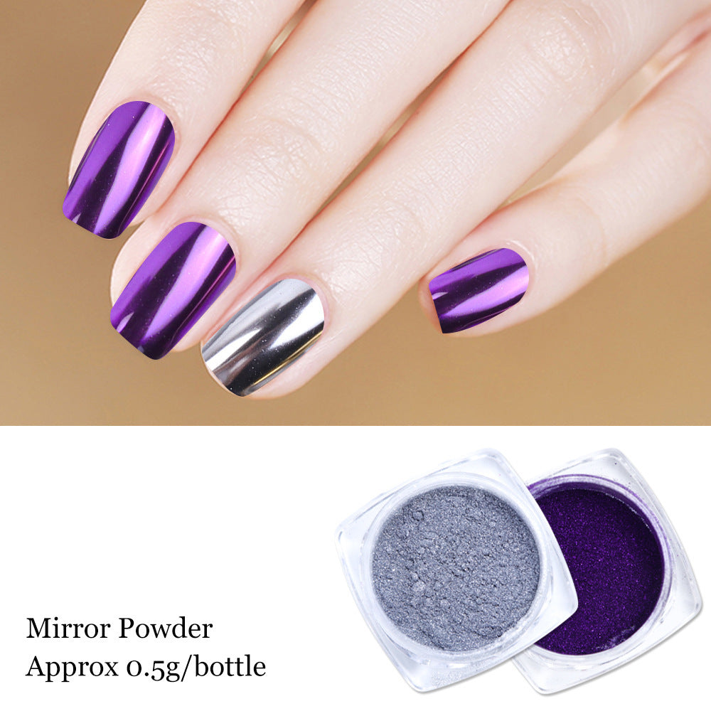 Titanium Mirror Nail Powder Set for False Nails