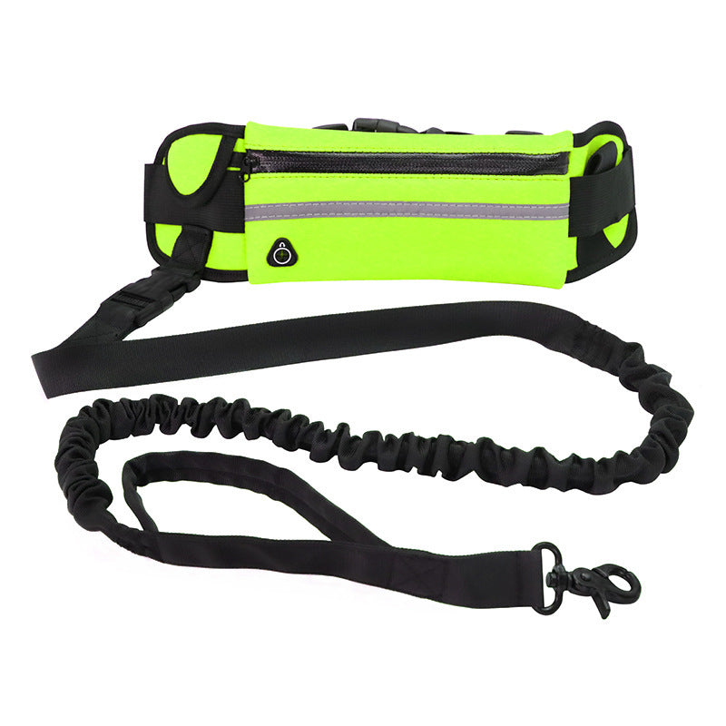 Hands Free Dog Leash With Bungee And Storage Pockets