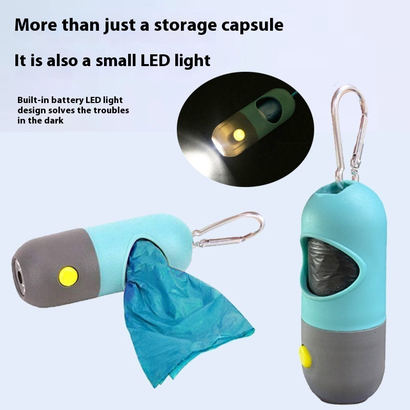 LED Light Pet Waste Bag Dispenser For Easy Cleanup
