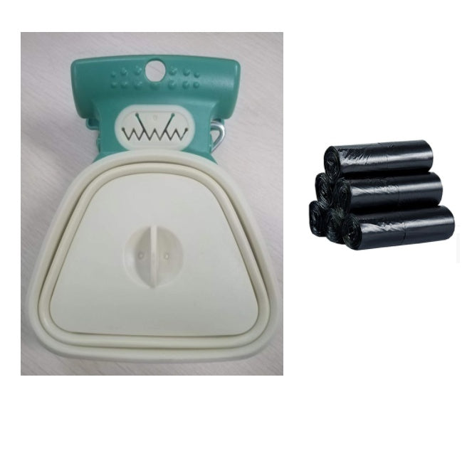 Foldable Pet Poop Scoop With Bag Dispenser For Travel