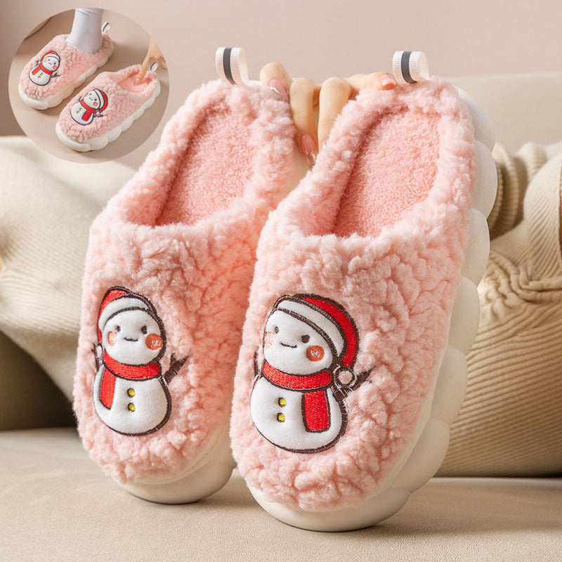 Soft and Fluffy Close Toed House Slippers with Traction Soles