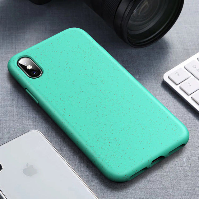 Anti?Drop Soft TPU Wheat Fiber Protective Phone Case For iPhone