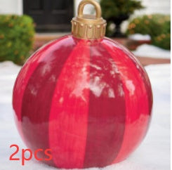 60 Centimeter Hanging Oversized PVC Christmas Ornaments for Exterior Decor