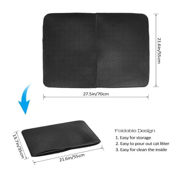 Waterproof Double Layer Cat Litter Mat For Easy Cleaning