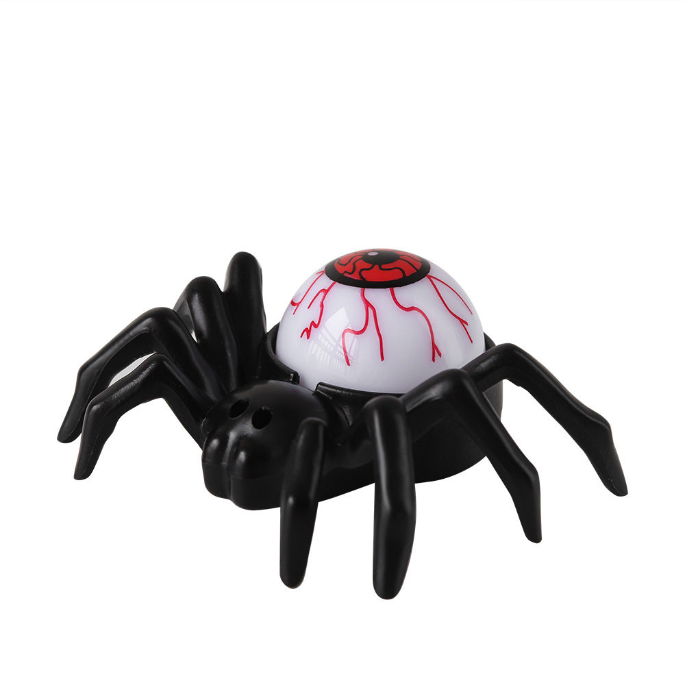 Spooky Disembodied Eyeball and Spider Lamp Table Decoration