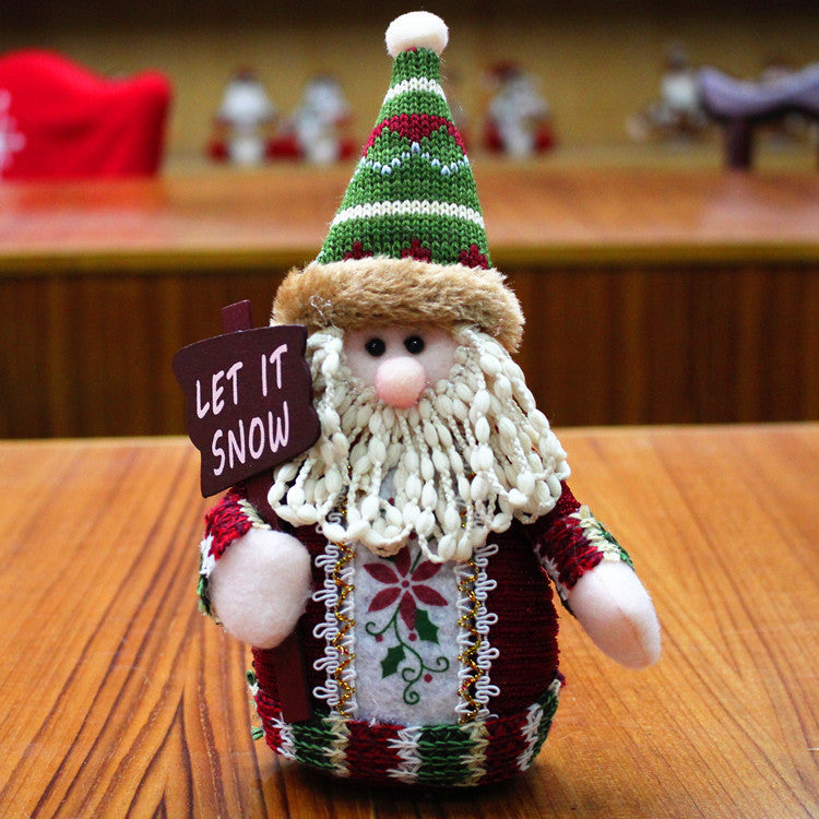 Cute Rustic Santa Claus, Reindeer and Snowman Christmas Decorations