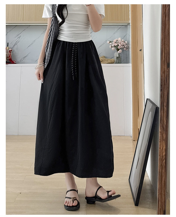 Jupe en ligne en soie à taille haute haute pour les vêtements de travail de taille plus
