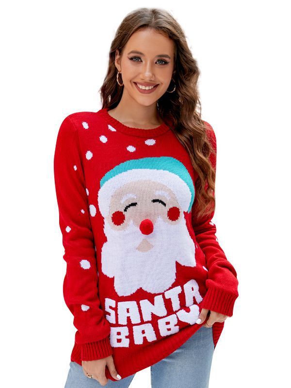 Adorable Christmas Morning Santa Baby Polka Dot Sweater-Theone Apparel