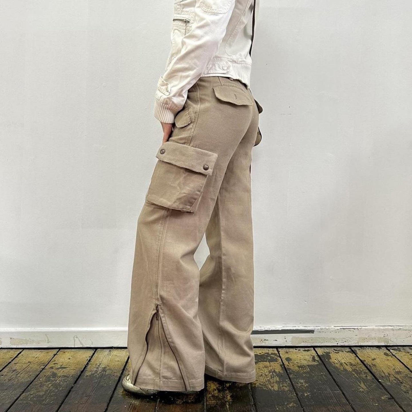 American Wast-Look Lavado jeans Jeans para o estilo de rua