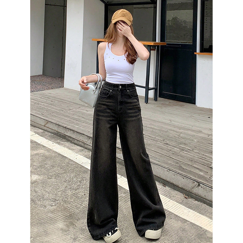 Branded Retro Wide-Leg Jeans for Modern Street Statements-Theone Apparel