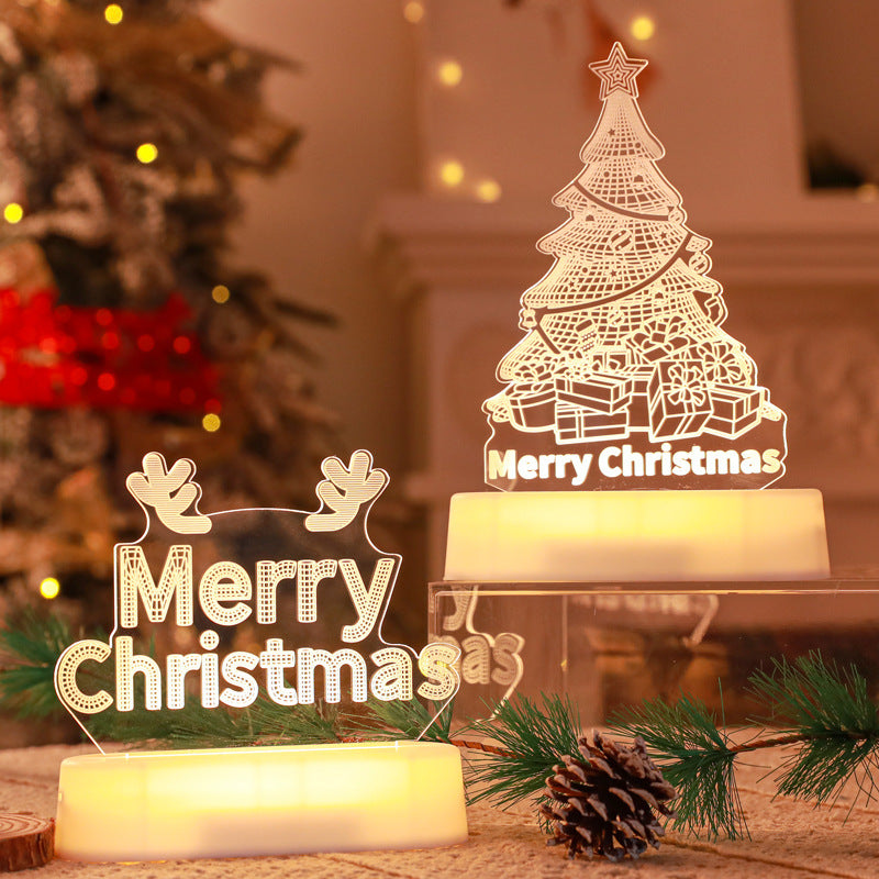 Decorazioni da tavolo acriliche a led natalizie e di Capodanno