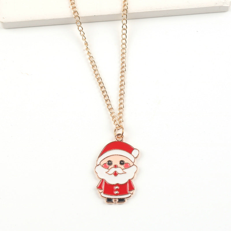 Leuke kerstkarakter ketting hanglank ketting voor vrouwen en kinderen in diverse stijlen