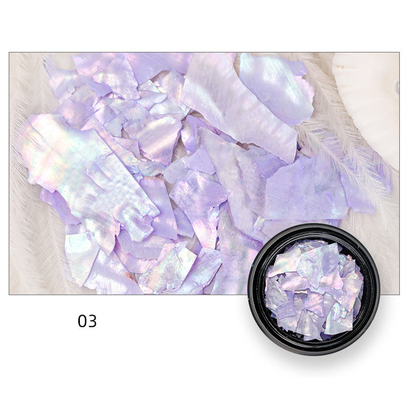 Faux Mother of Pearl Iridescent Nail Accessories in Multiple Colors-Style C-Theone Apparel