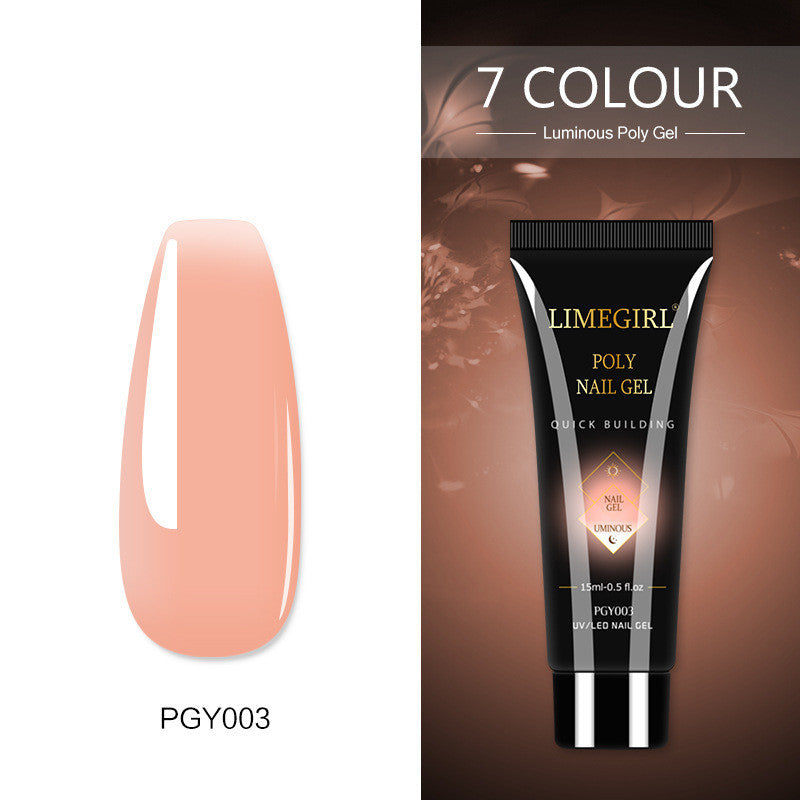 Glittery Multi Colored Poly Nail Gel in Squeeze Bottle-Y003-Theone Apparel