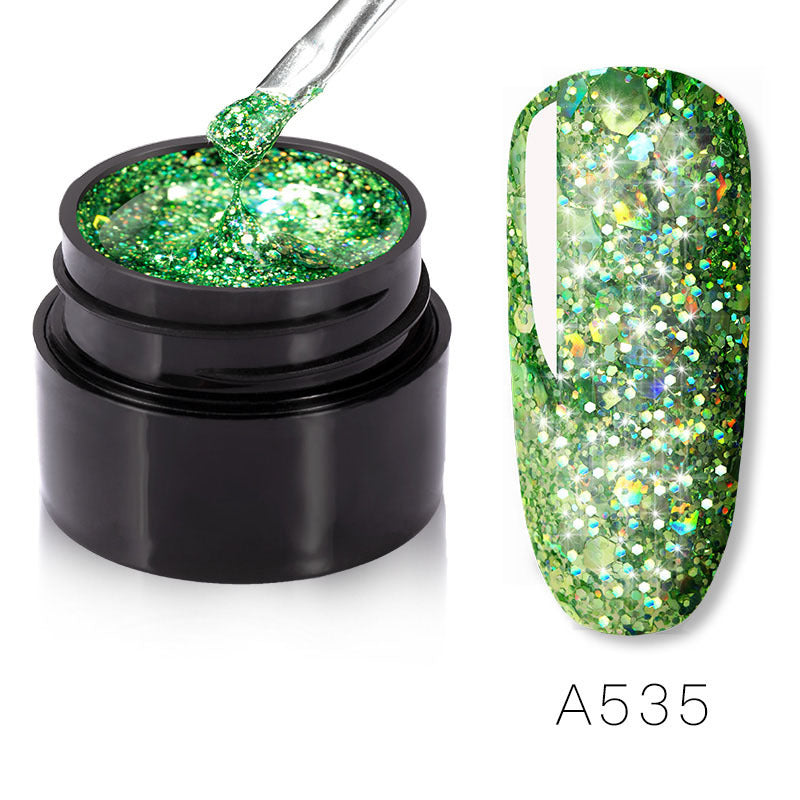 Glittery Sparkles Nail Polish in Multiple Color Combinations-RFA535-Theone Apparel