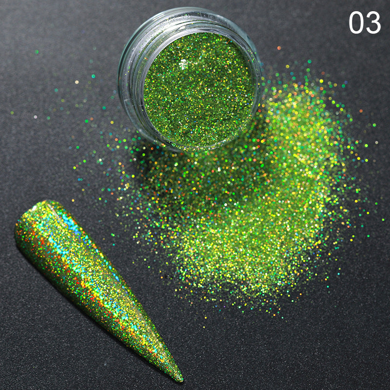 Glittery and Glitzy Nail Powder in Multiple Color Options-Light Green-Theone Apparel