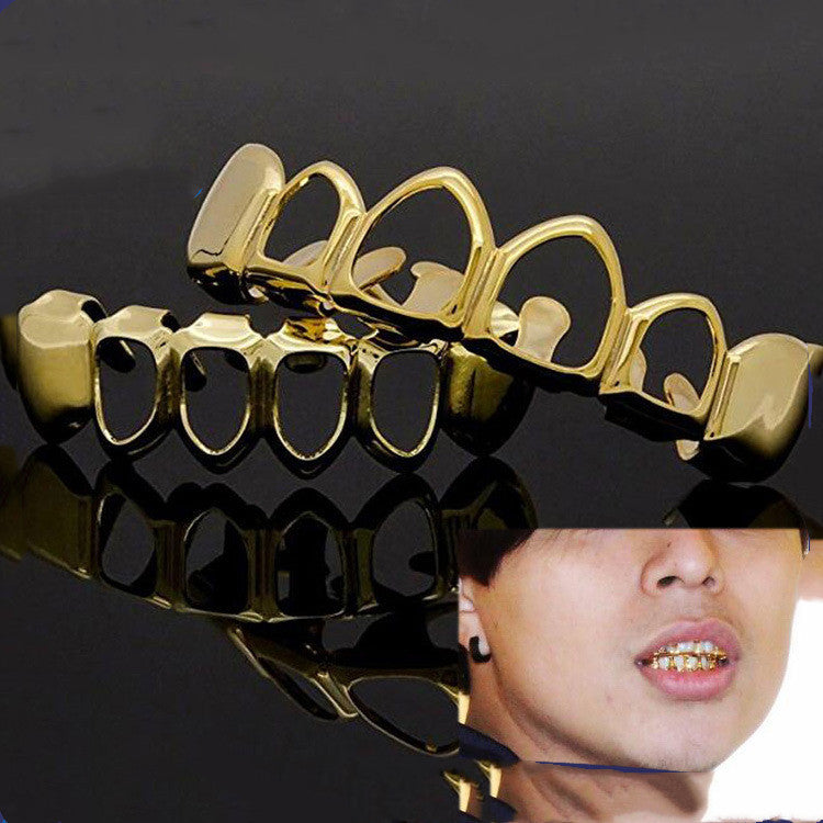 Haloween Gold Vampire Teeth Prop for Decorations and Gifts-Hollow gold-Theone Apparel