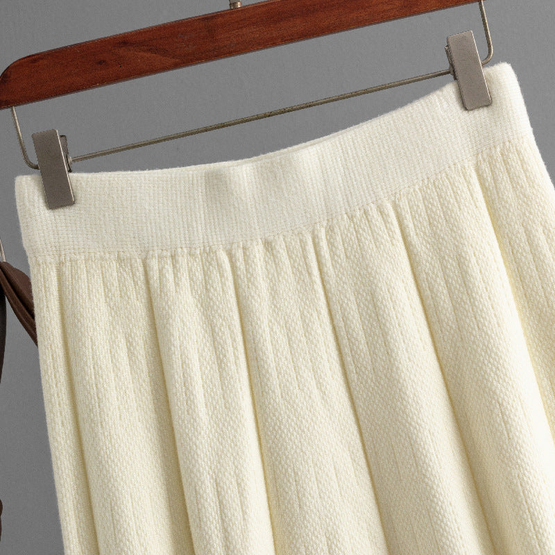 High Waist Pleated Mid Skirt For Versatile Everyday Wear-Theone Apparel