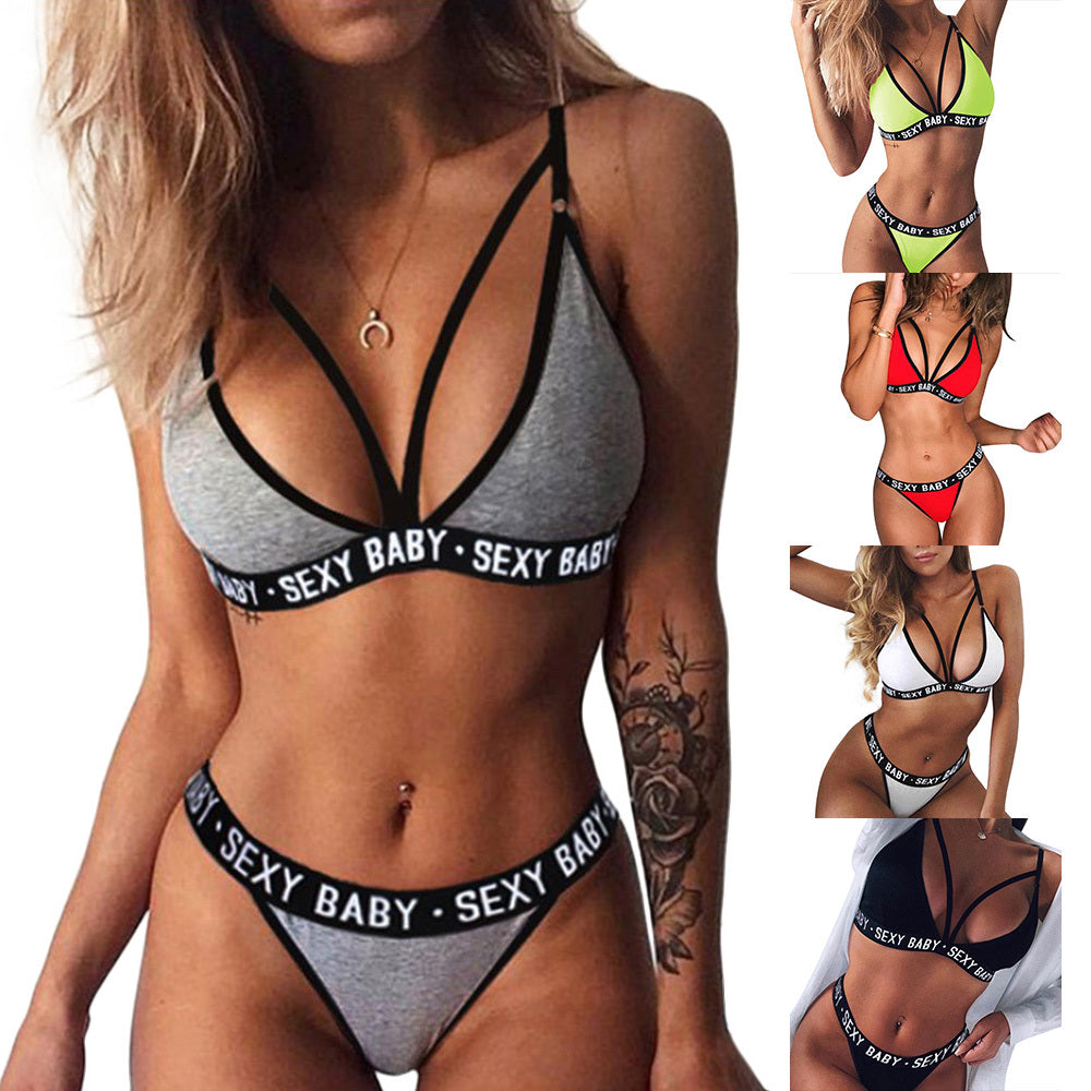 Letter afdrukken sexy bikini voor gewaagde zomerverklaringen