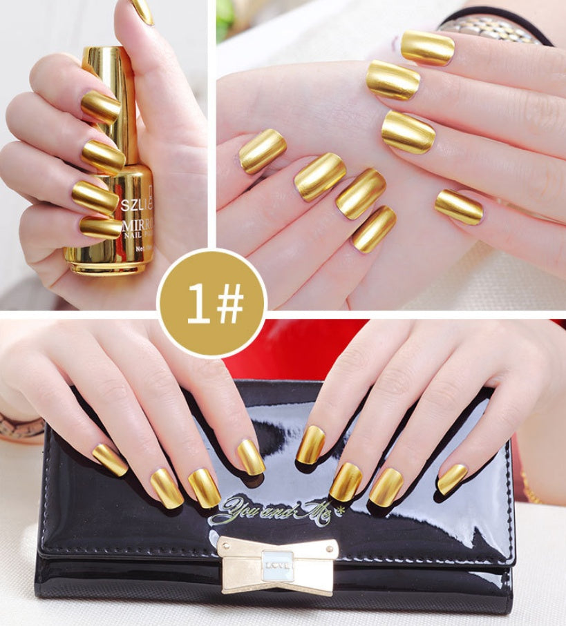 Mirror Finish Nail Polish in Multiple Vibrant Colors-Color 01-Theone Apparel