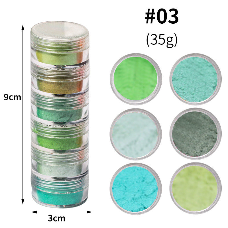 Multicolored Dye Powder for Nail Extensions in 6 Colors-Style 3-Theone Apparel