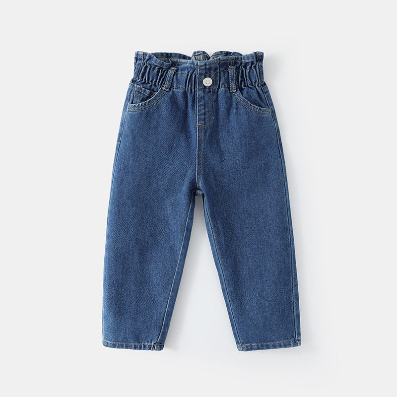 Jeans denim gadis longgar yang keren